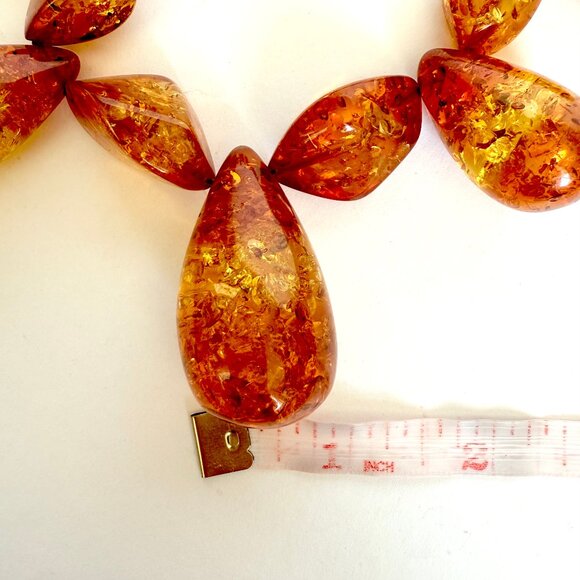 Vintage Baltic Amber Chunky Beaded Statement Necklace 86g - Picture 9 of 11